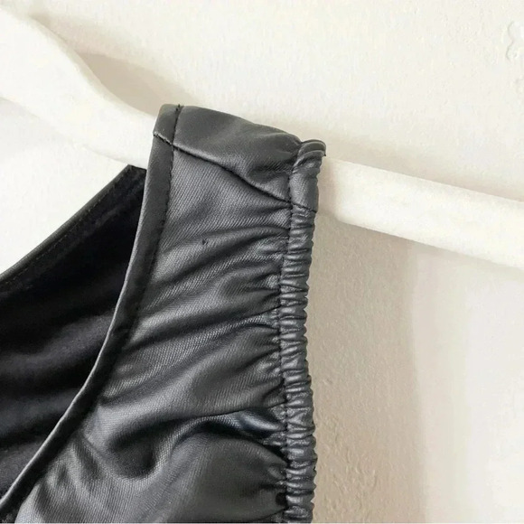 Free People Ride Along Ruched Crop Tank in Black Size Small - Picture 9 of 11